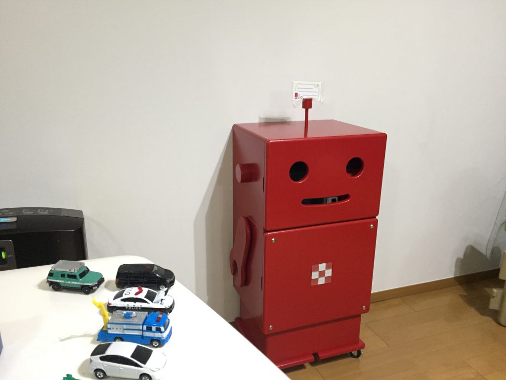 木製卓上収納ボックス ロボット ピコ PICO 収納家具/ミニロビット/ペン